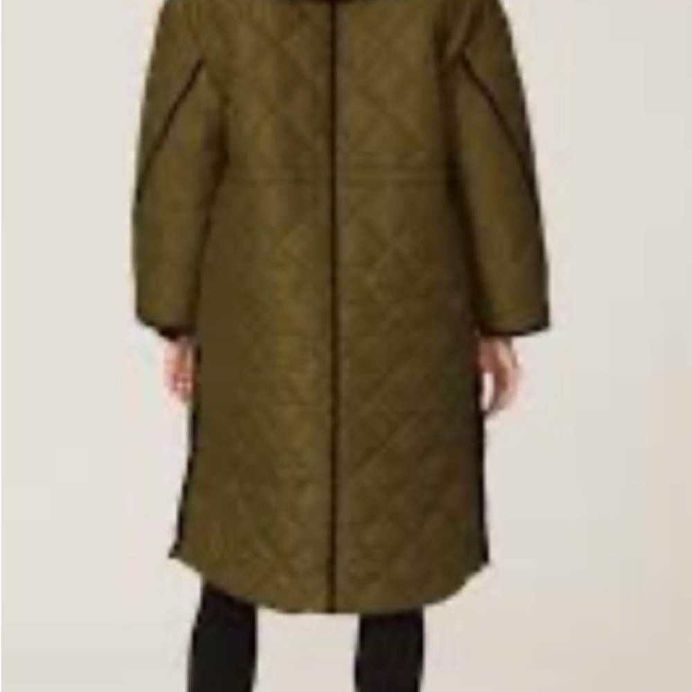 Olive Quilted Puffer Coat